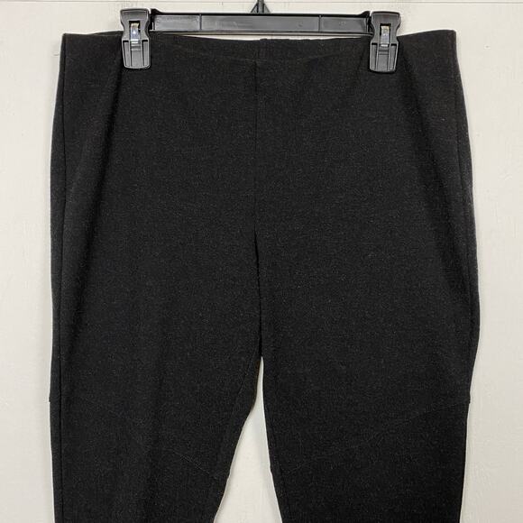 Eileen Fisher Dark Gray Pull On Pants Zipper Ankle Size Medium - Picture 3 of 5